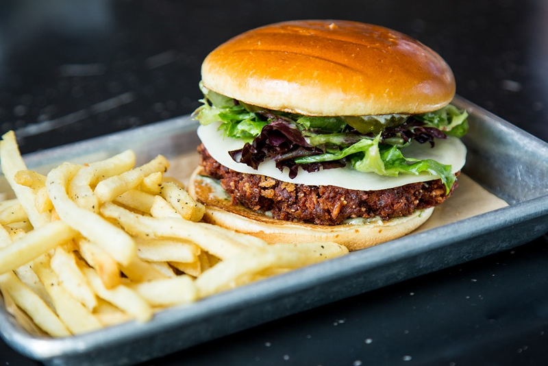 Krueger's Tavern's veggie burger - Photo: Hailey Bollinger