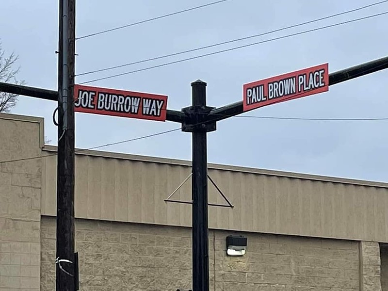Street signs thought Cheviot now have new colors and names. - PHOTO: FACEBOOK.COM/TROY.BORGMANN