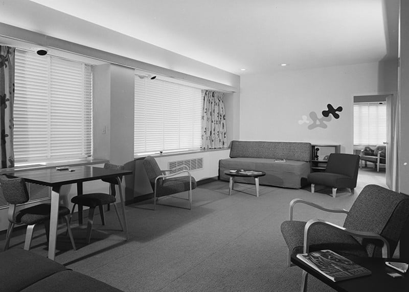 A hotel room in the Terrace Plaza Hotel - PHOTO: EZRA STOLLER/ESTO, COURTESY CINCINNATI PRESERVATION ASSOCIATION