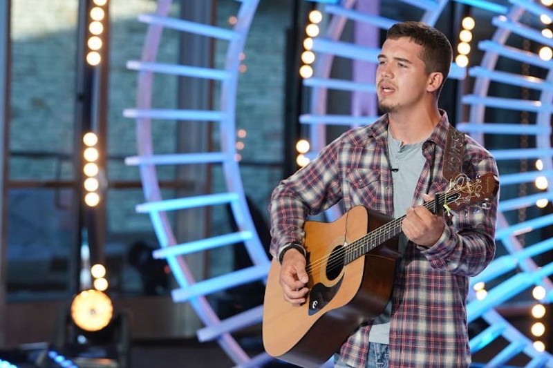 Noah Thompson auditions for the judges on "American Idol" on Feb. 27, 2022. - PHOTO: ERIC MCCANDLESS, ABC