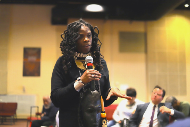 Iris Roley at a February 2018 session on police reform in Roselawn. - Photo: Nick Swartsell