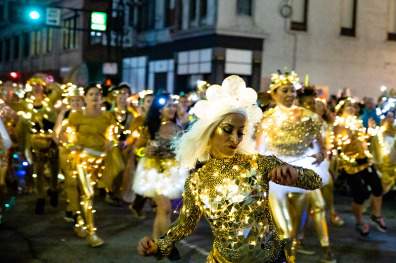 The BLINK festival kicks off with an illuminated parade. - Photo: Hailey Bollinger