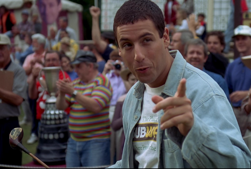 Adam Sandler, star of Saturday Night Live and the 1996 film Happy Gilmore, will perform in Cincinnati in February. - Photo: Universal Pictures