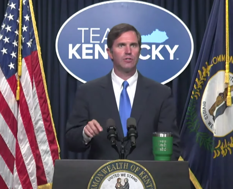 Kentucky Gov. Andy Beshear leads a media briefing on Aug. 10, 2021. - Image: YouTube video still