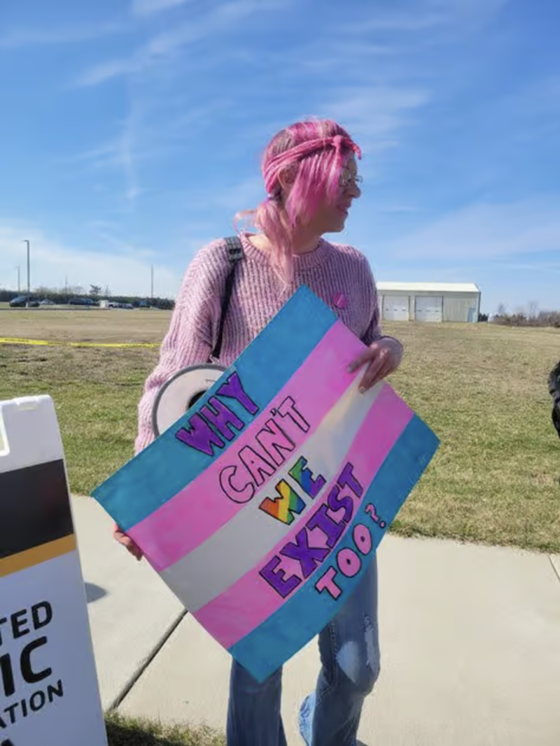 Ohioans drove from all over the state to Xenia on Feb. 25 to show their support for trans Ohioans. - Photo: Maurilee Ray
