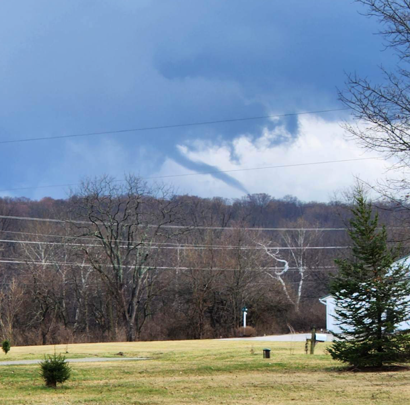 A possible tornado appears in Germantown on Feb. 27, 2023. The National Weather Service is investigating if this should be classified as a tornado. - Photo: twitter.com/daytonskywarn