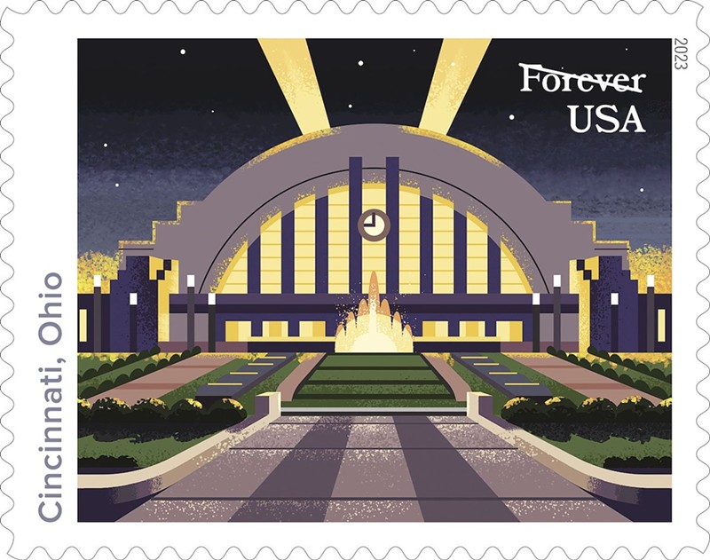 Cincinnati's Union Terminal will now be immortalized as a postage stamp. - Photo: Provided by the U.S. Postal Service
