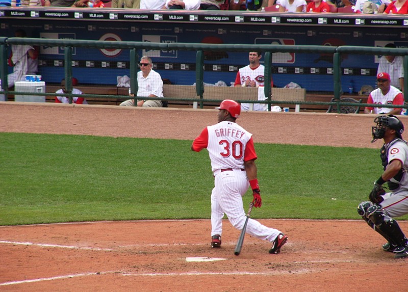 Cincinnati Reds outfielder Ken Griffey Jr. slams one in 2005. - Photo: Ryosuke Yagi, Flickr Creative Commons