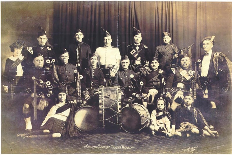 The Cincinnati Caledonian Pipes and Drums Band, early 1900s. - Photo: Provided by Jeff Craig