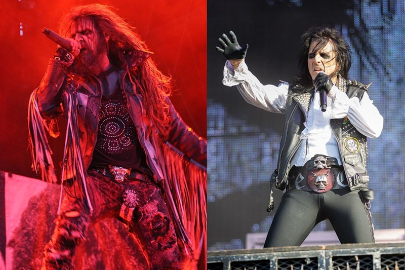 Rob Zombie and Alice Cooper will be performing at the Riverbend Music Center on Sept. 13 as part of their "Freaks on Parade" tour. - Photo: Goroth, Wikimedia Commons; Sven Mandel, Wikimedia Commons