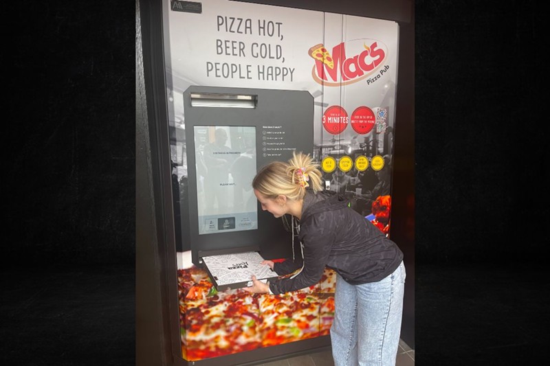 Mac's Pizza Pub's new pizza vending machine - Photo: Mac Ryan