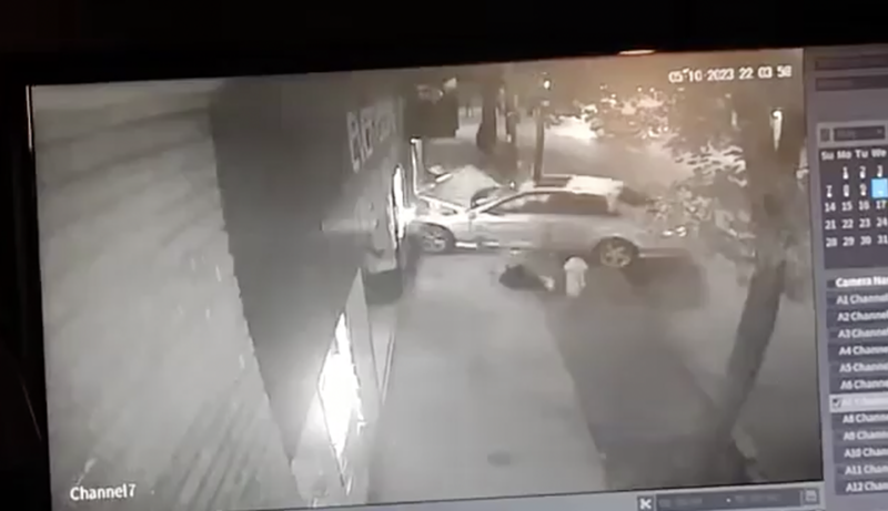 A still from surveillance video of the crash - Photo: Everybody's Records