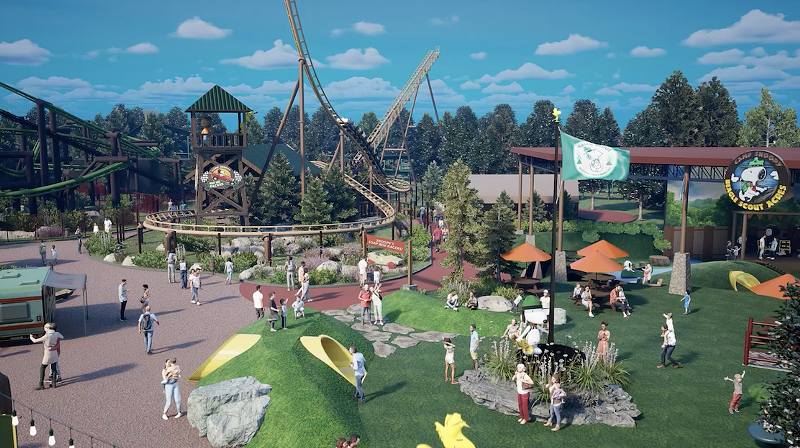 A rendering of Camp Snoopy, coming to Kings Island in 2024. - Photo: Rendering provided by Kings Island