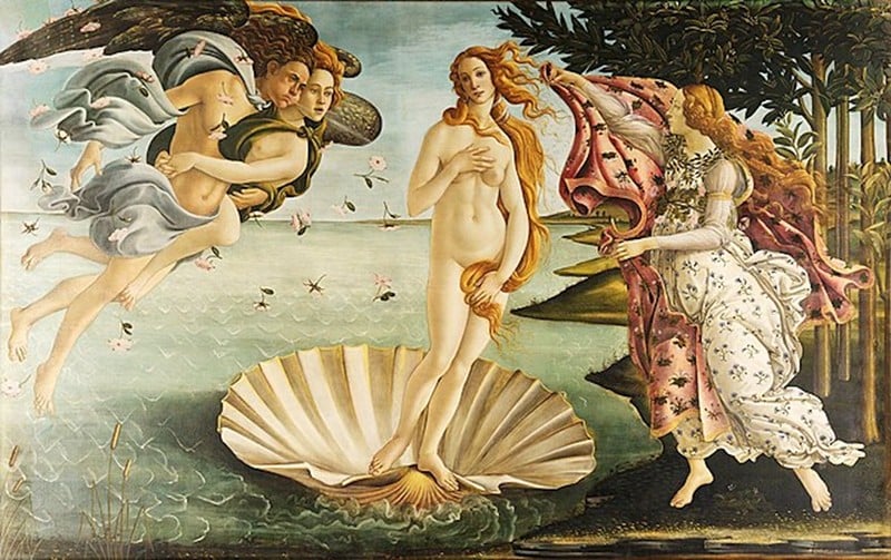 "The Birth of Venus" by Sandro Botticelli - Photo: Public Domain