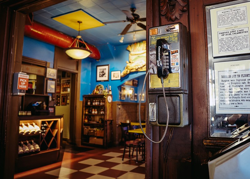 The phone booth in Pompilio's featured in a Rain Man scene - Photo: Aidan Mahoney