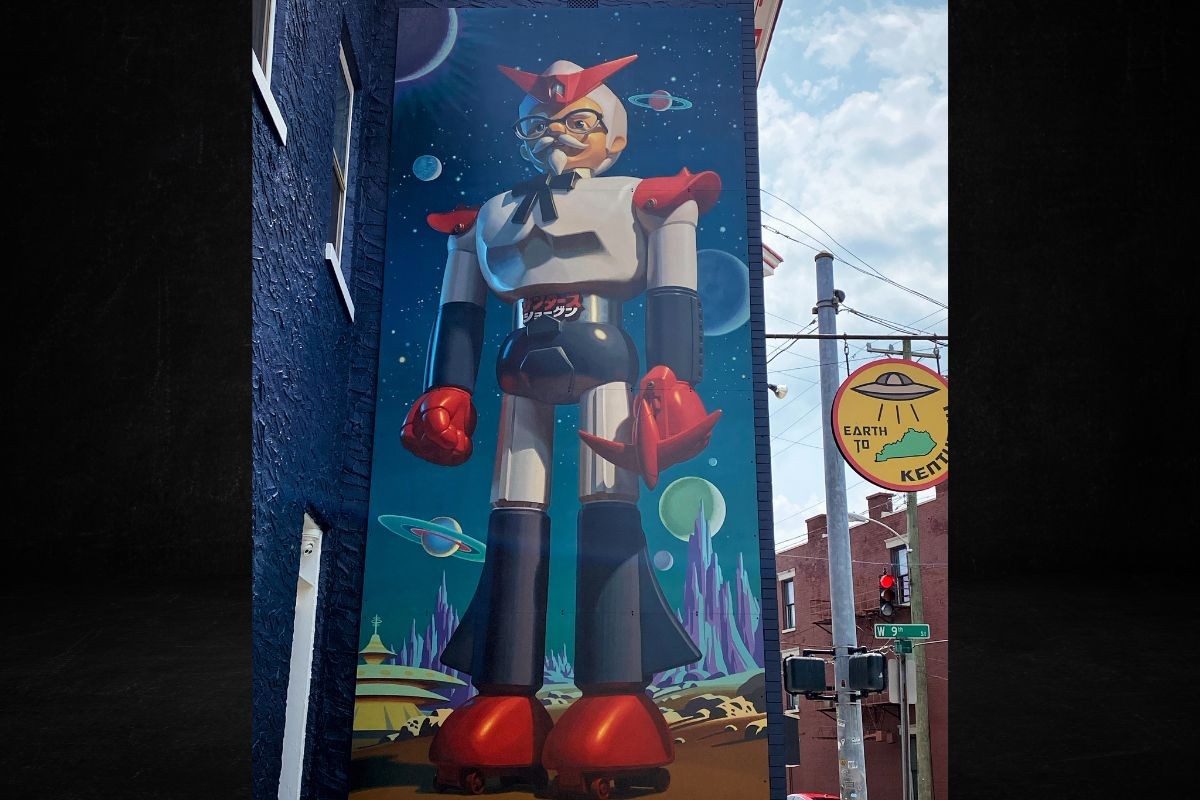 Covington's Newest Mural Features a 20FootTall Colonel Sanders as a