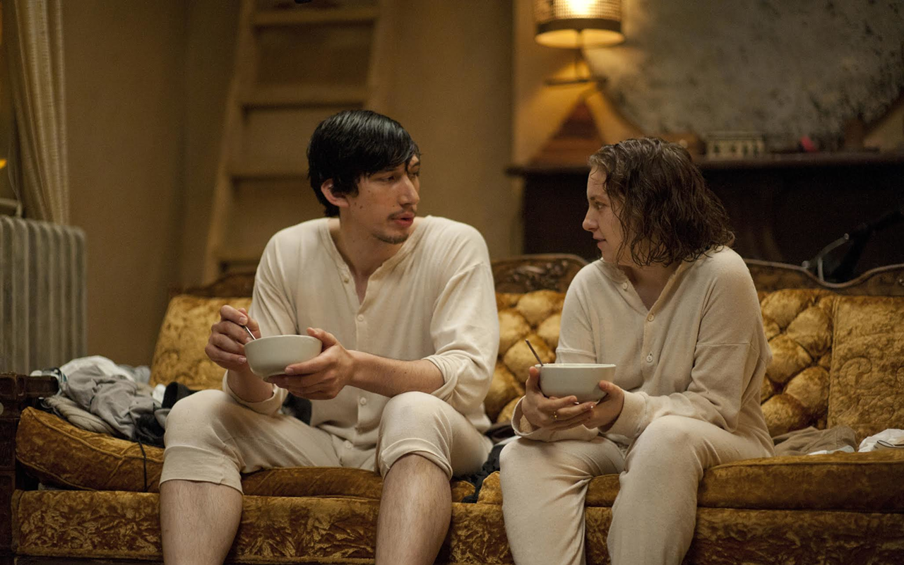 Adam Driver and Lena Dunham in "Girls" — a representation of TV critic Jac Kern's current state.