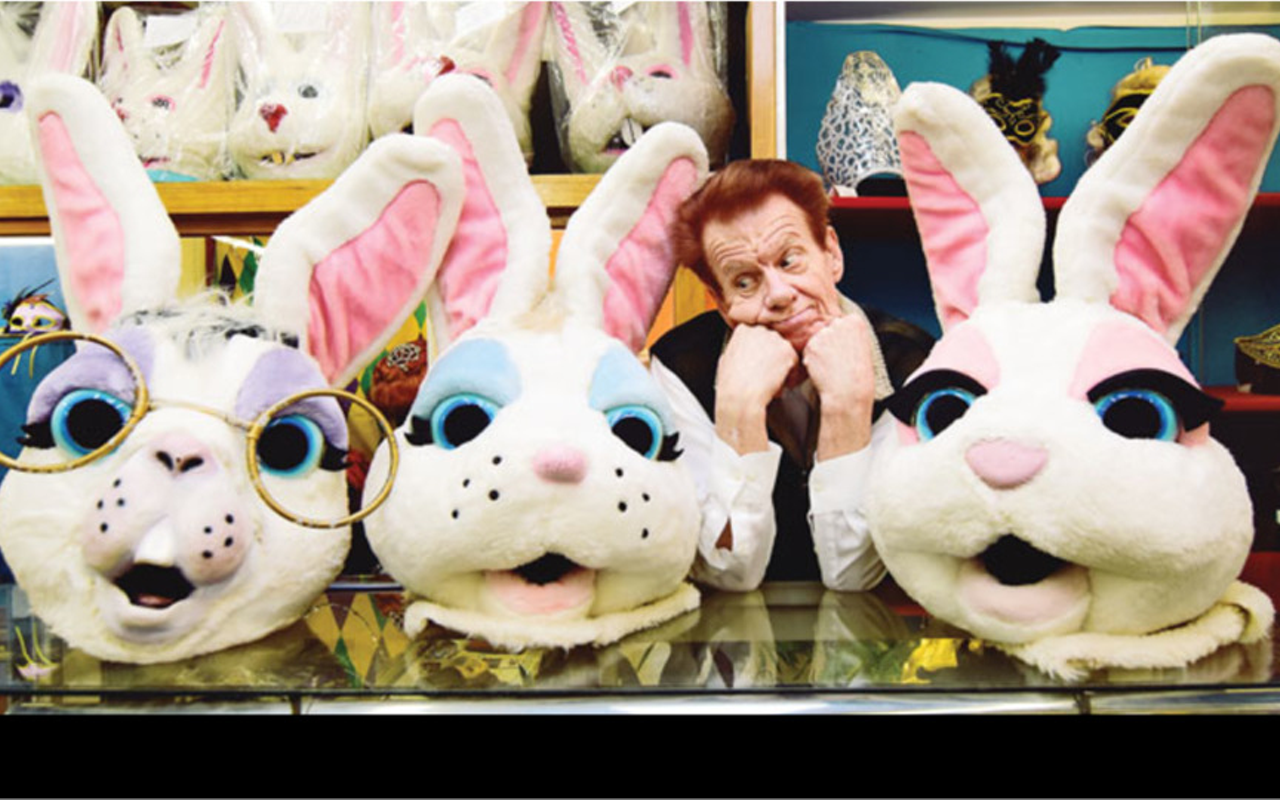 Jonn Schenz and the White House Easter Bunnies during a CityBeat interview in 2016