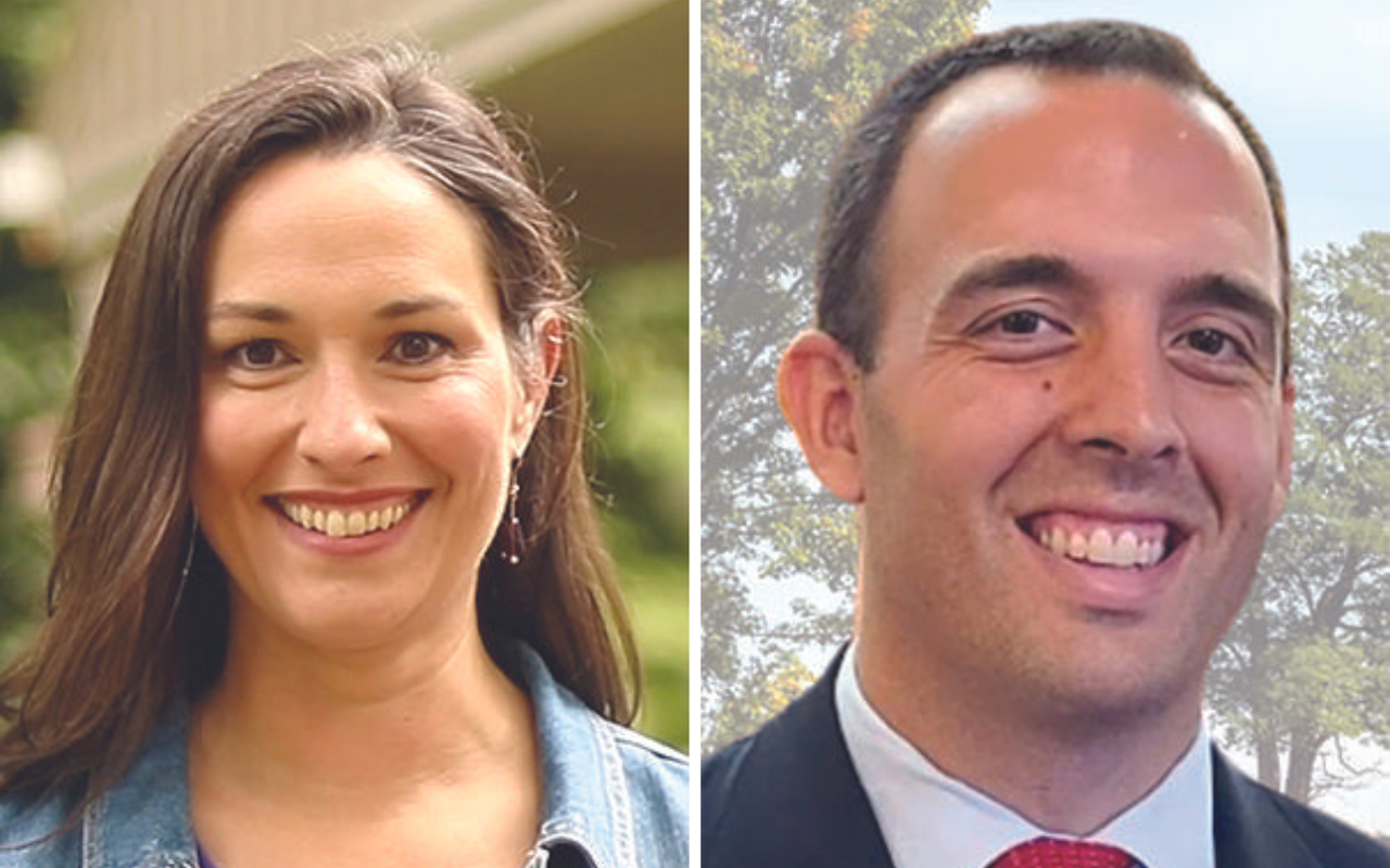Joy Bennett (left) and Adam Mathews, candidates for Ohio's 56th Congressional District