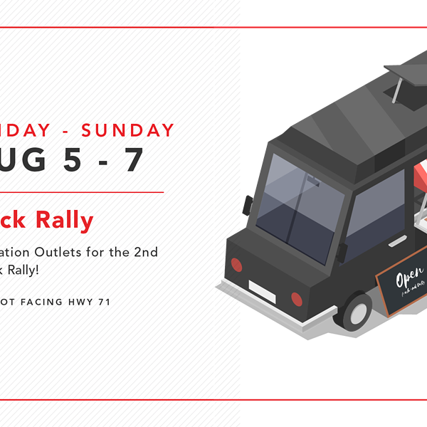 Destination Outlets Annual Food Truck Rally and OHIO Tax Free Weekend!