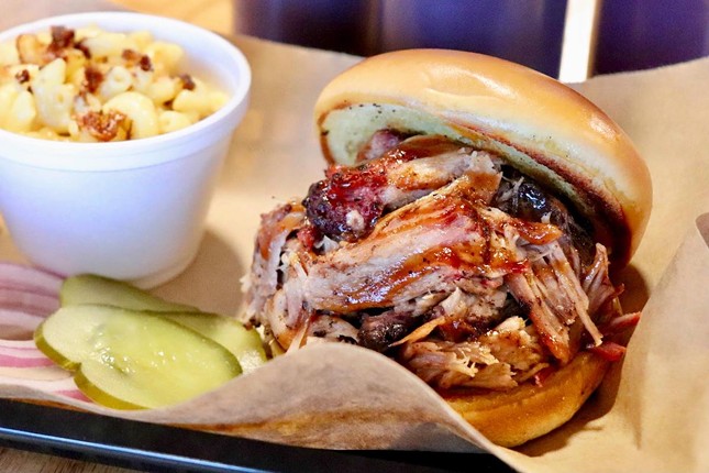Velvet Smoke BBQ
5626 Cheviot Road, White Oak
Velvet Smoke BBQ has been serving the Cincinnati community with award-winning, championship barbecue since 2012 after a competition barbecue team decided to follow their passion and cater to a larger audience of barbecue lovers. You can get that championship-quality barbecue on a sandwich, as part of a classic barbecue plate (served with a piece of garlic bread) or as meat by the pound. All their sides are scratch-made and you can order their barbecue sauces (ranging from the mild Sweet & Tangy to the hot PitFire) as half-pints, pints and quarts.
