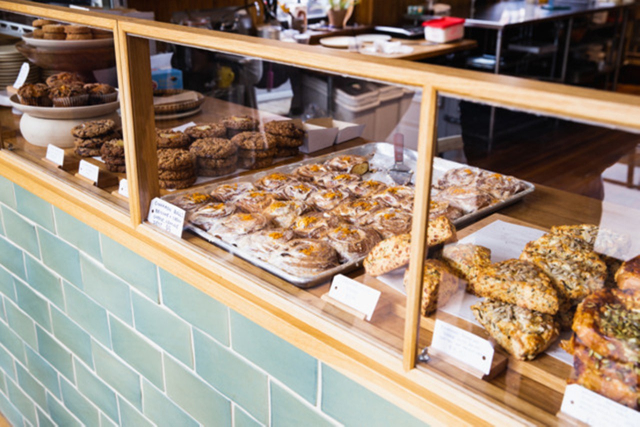 The smell of freshly-baked cinnamon rolls while waiting in line inside of Brown Bear Bakery.
Photo: Hailey Bollinger