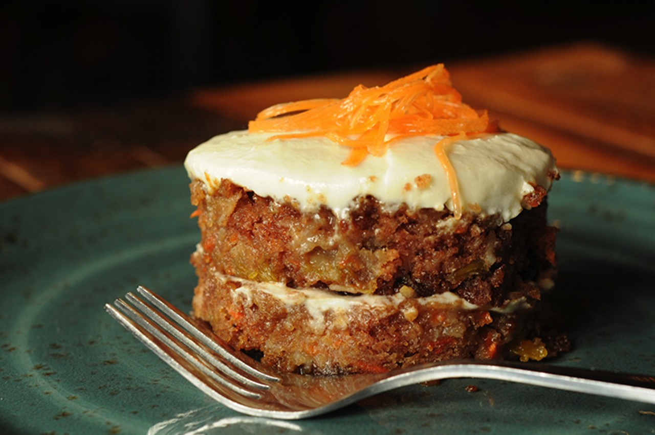The National Exemplar
NE Carrot Cake with cream cheese icing, served warm
Photo: Provided by The National Exemplar