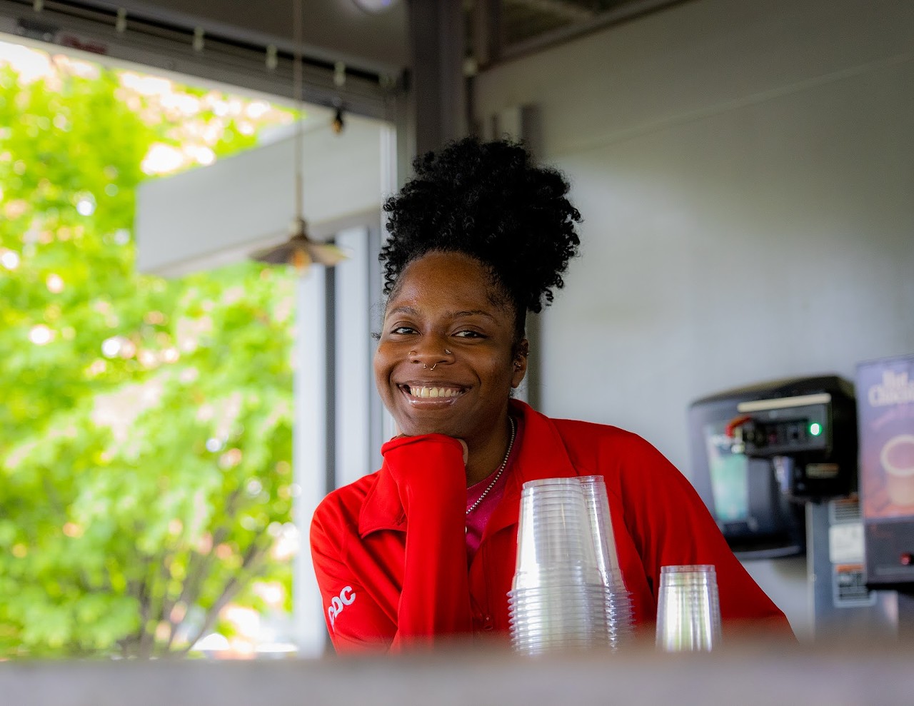 Mauri works at The Porch in Washington Park. She says outside of work, she comes to Washington Park’s concert series over the summer where some older artists will come and perform for free. Mauri grew up Downtown, having lived on Race and McMillan streets. “I actually grew up down here before it was gentrified,” said Mauri.