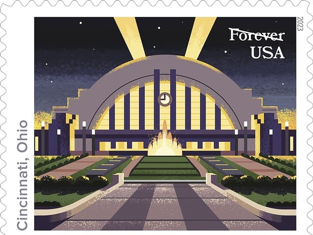 Cincinnati's Union Terminal will now be immortalized as a postage stamp.