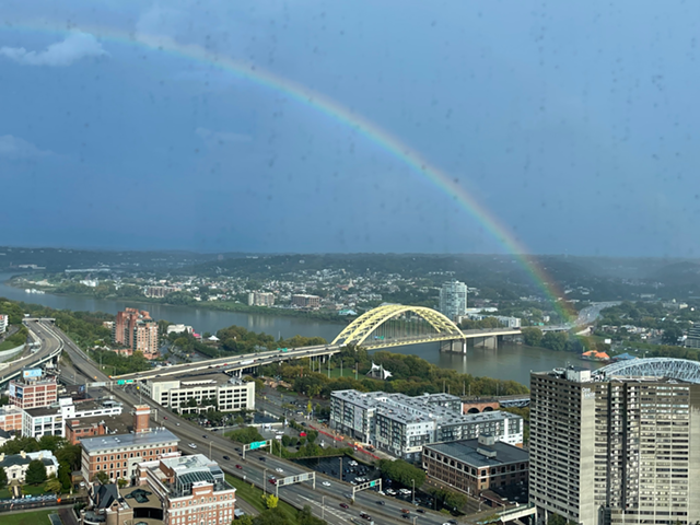 The end of the rainbow is…the Ohio river hooters