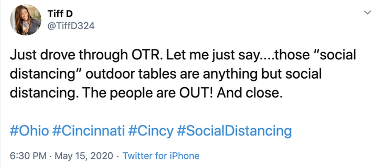 Y'all Forgot How to Social Distance According to These Twitter Reacts to Cincinnati Patios Reopening