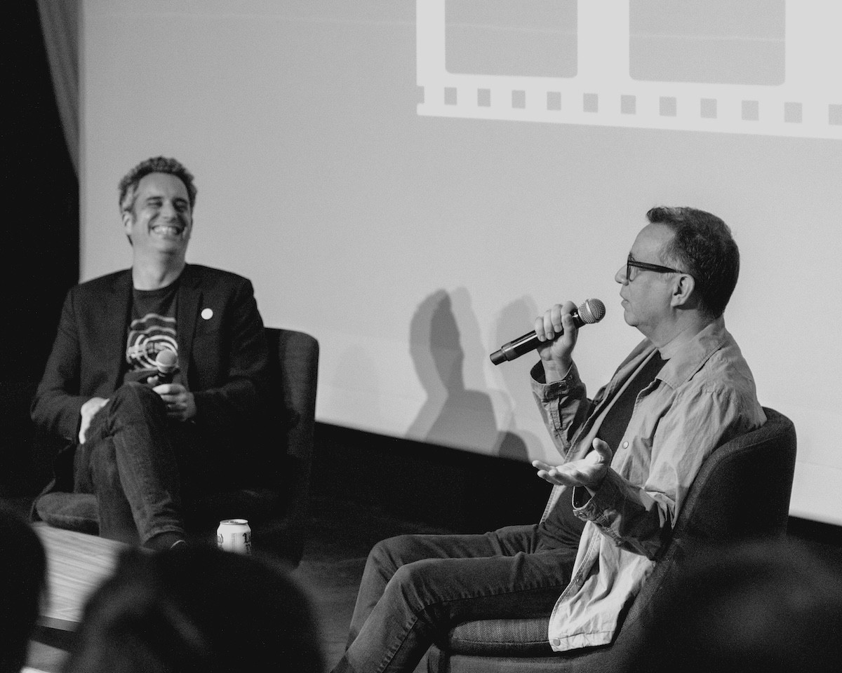Eric Mahoney (left) and Fred Armisen at the first-annual Yellow Springs Film Festival