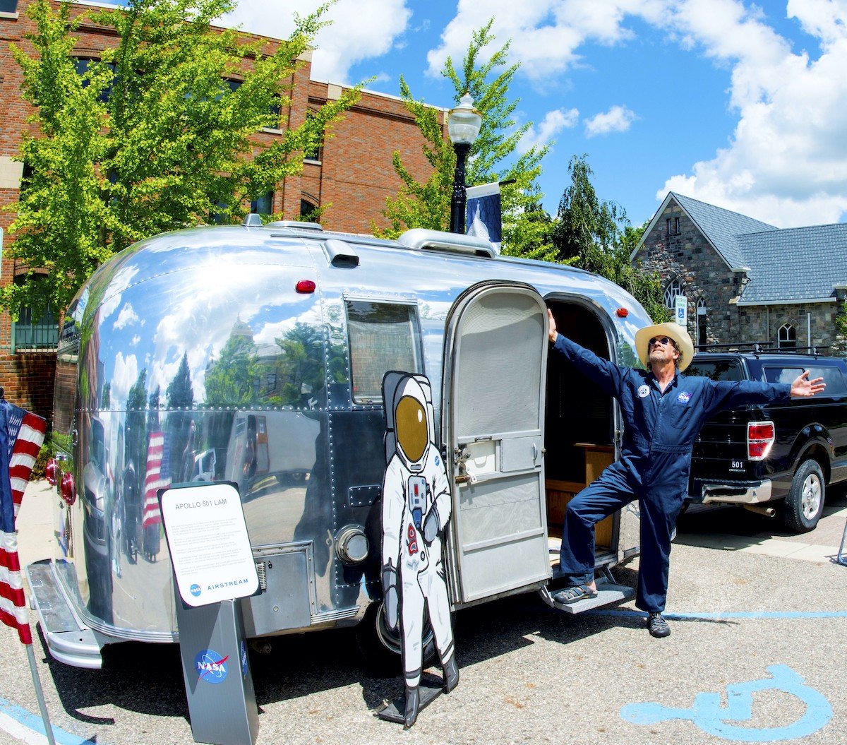 An Airstream trailer at the annual Urban Air Festival in Logan, Ohio.