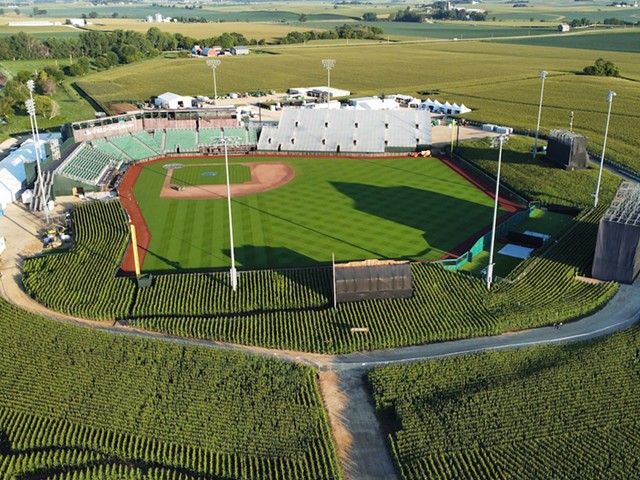 Major League Baseball is preparing this Dyersville, Iowa, field for the Cincinnati Reds and the Chicago Cubs to battle in the Field of Dreams game on Aug. 11, 2022.