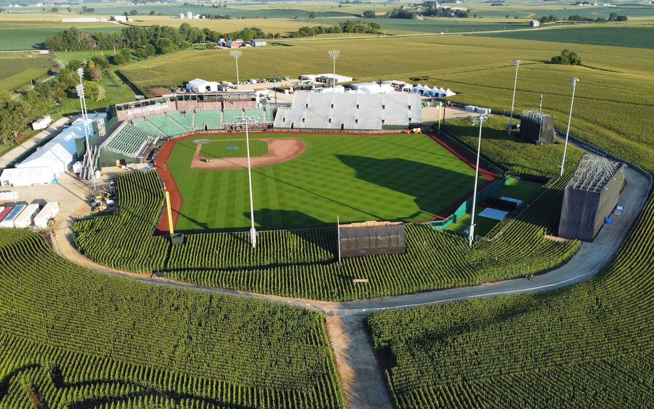 Major League Baseball is preparing this Dyersville, Iowa, field for the Cincinnati Reds and the Chicago Cubs to battle in the Field of Dreams game on Aug. 11, 2022.